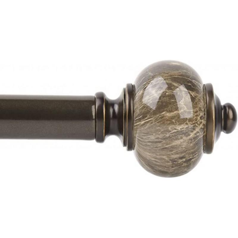 Kamanina Curtain Rod Marble Finial (72-144) inch