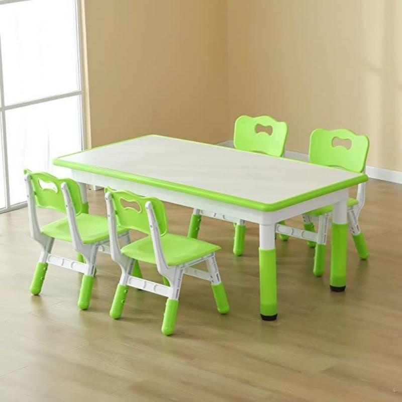 Cufun Green Kids Table and 4 Chairs