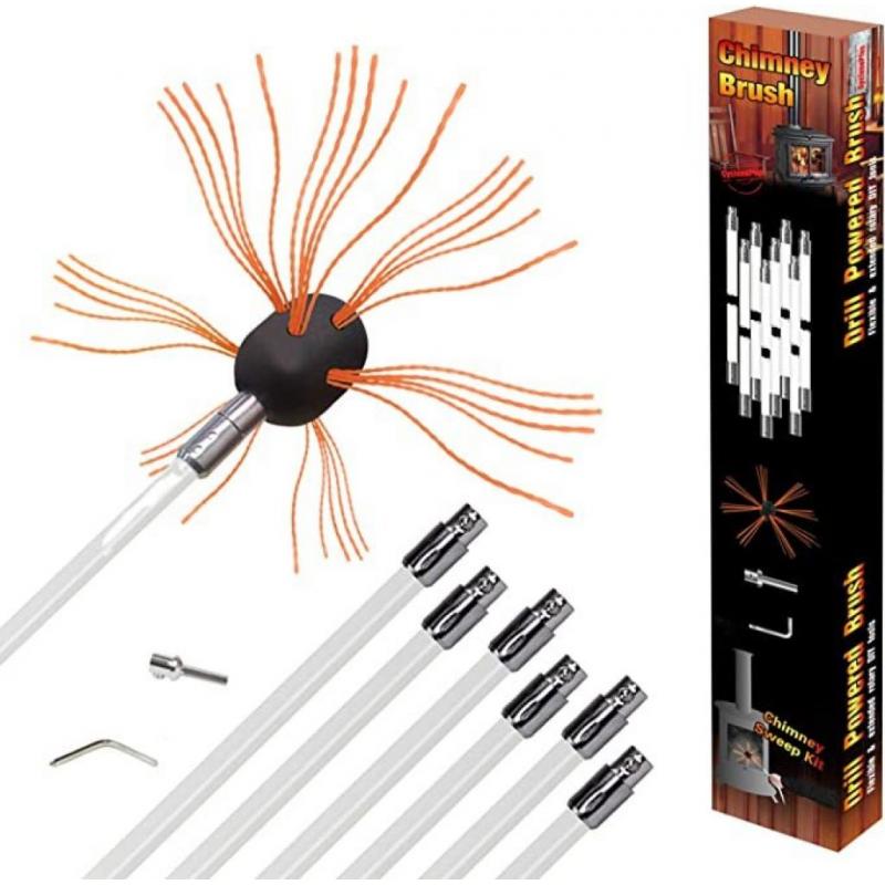 Drill Powered Brush For Chimney