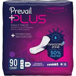 Prevail Plus 2 bags of 45 pads