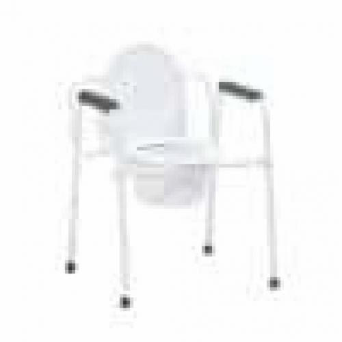 Folding Commode Deep Seat White