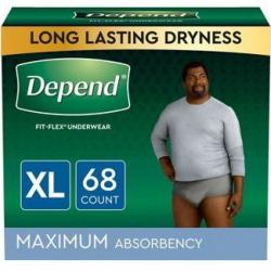 Depend Fit-flex Incontinence Underwear For Men - Maximum Absorbency - XL