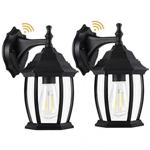 Partphoner Outdoor Wall Light With Sensor 2 Pack