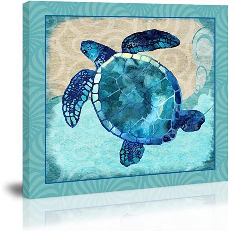 Blue Turtle Wall Art  Decor