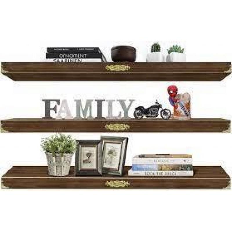 Floating Shelves Brown Set of 3, 30