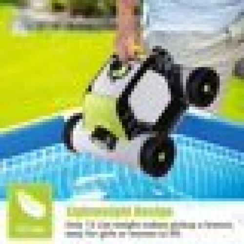 Qomotop Robotic Pool Cleaner With Sensor Technology, Light Green