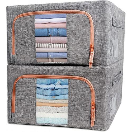 LIVEBAY Large Clothes Storage Bin with Lid