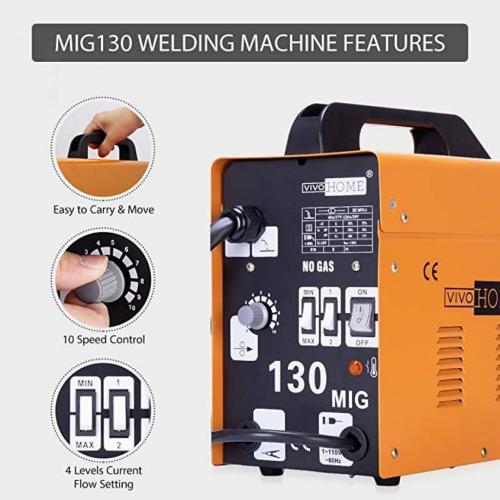 MIG Welder 130 Flux Core Wire Automatic Feed Welding Machine