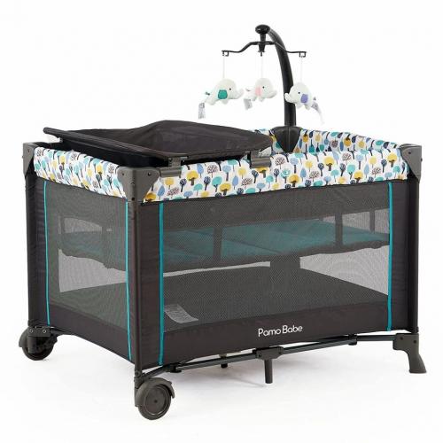 Kidsry Portable Playard Changing Station, Blue & Green