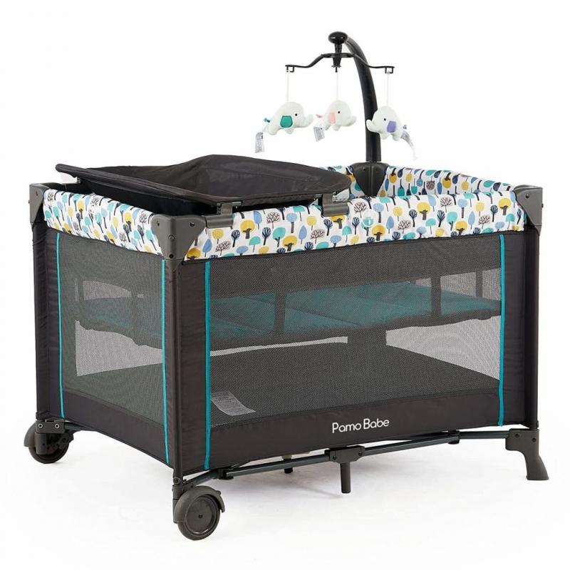 Kidsry Portable Playard Changing Station, Blue & Green