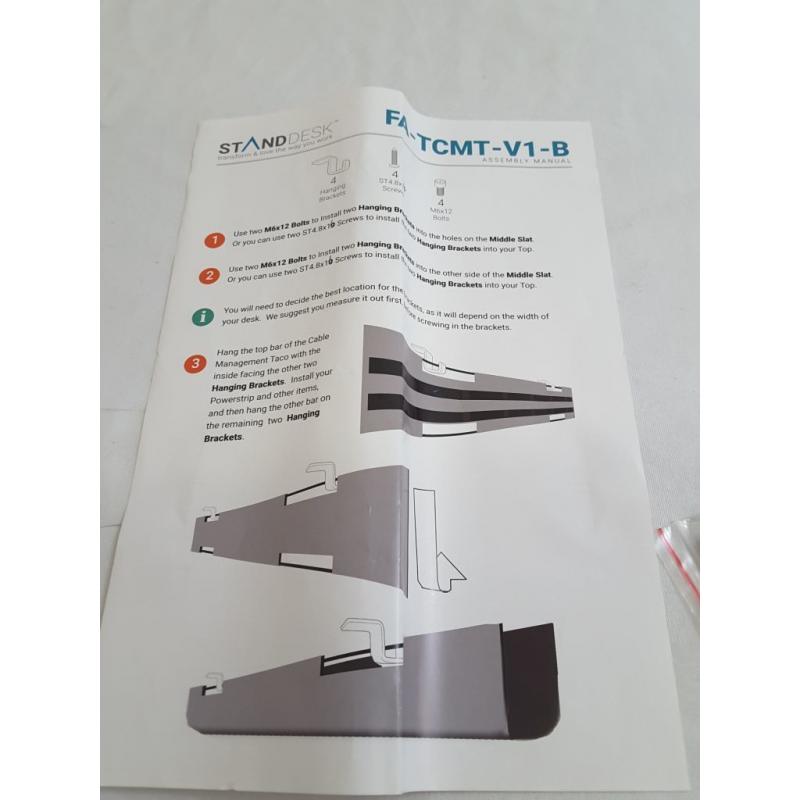 Desk Stand Cable Management Tray