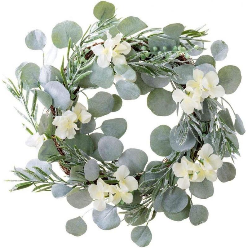 Green Eucalyptus Decor With White Flowers