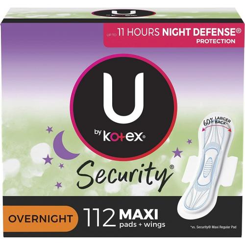 Overnight MaxI Pads- 4 packs of 28