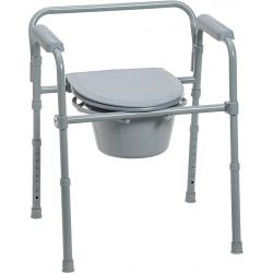 Folding commode