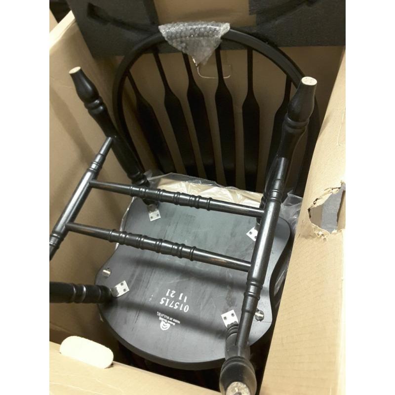 Two Black wooden chairs