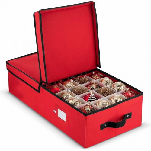 Zober Underbed Ornament Box 64 Sections