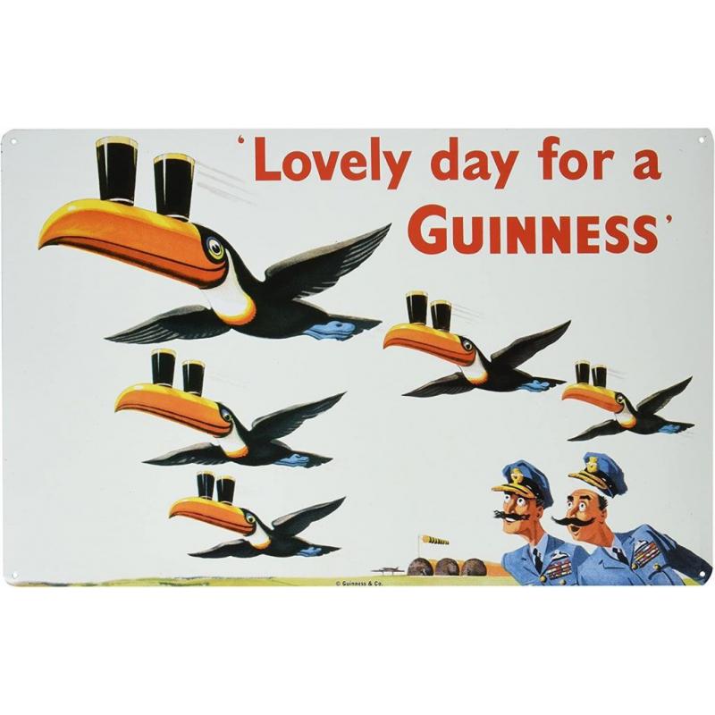Lovely Day for Guinness Toucans Metal Sign