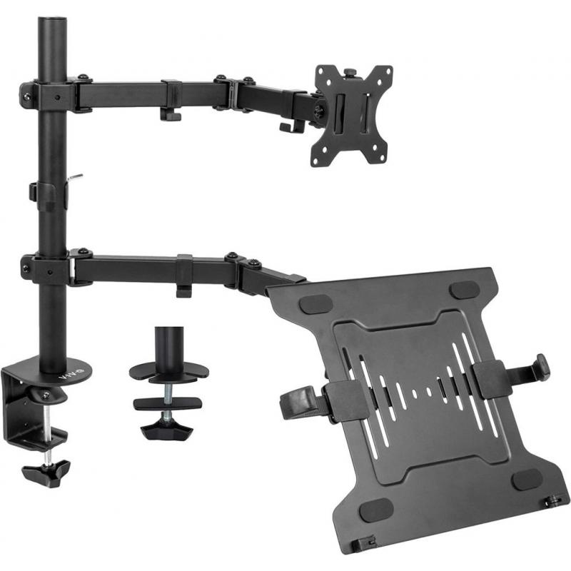 Desk mount laptop or keyboard and monitor stand