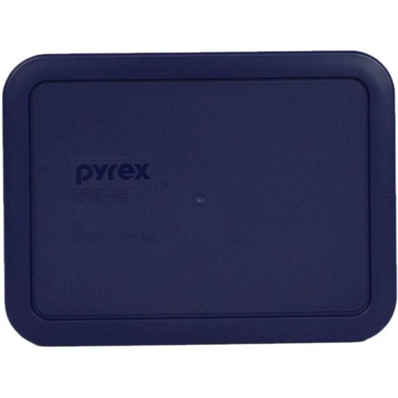 Pyrex 7210-PC Rectangle Dark Blue 3 Cup Storage Lid for Glass Dish (5, Dark Blue)