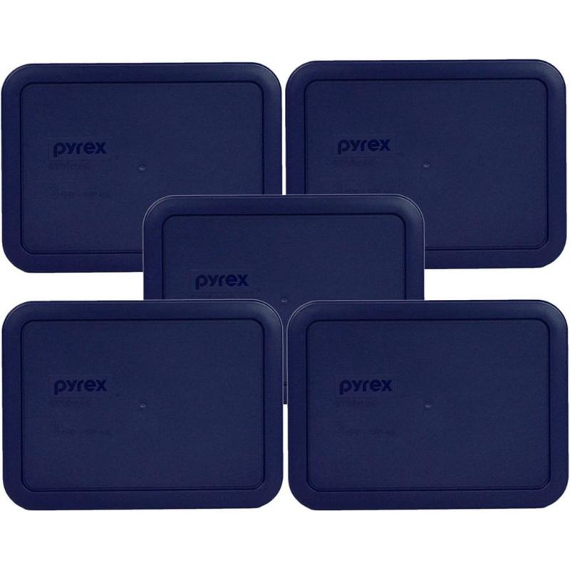 Pyrex 7210-PC Rectangle Dark Blue 3 Cup Storage Lid for Glass Dish (5, Dark Blue)