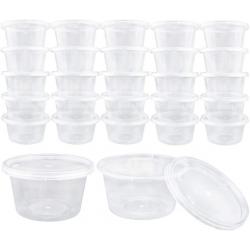 Augshy 40 Pack 4oz Containers with Clear Thin Foam Lids