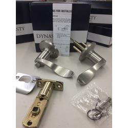 Dynasty Hardware HER-30-US15 Heritage Lever Privacy Set, Satin Nickel.  Non Handed Design - Fits Either Right or Left Hand Door.