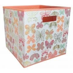 Pillowfort Butterfly Fabric Cube Toy Storage Bin