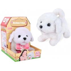 Electronic Puppy Interactive Plush Dog Walking and Barking pet Toy Birthday for Toddlers Girls Boys Kids - Bichon Frise