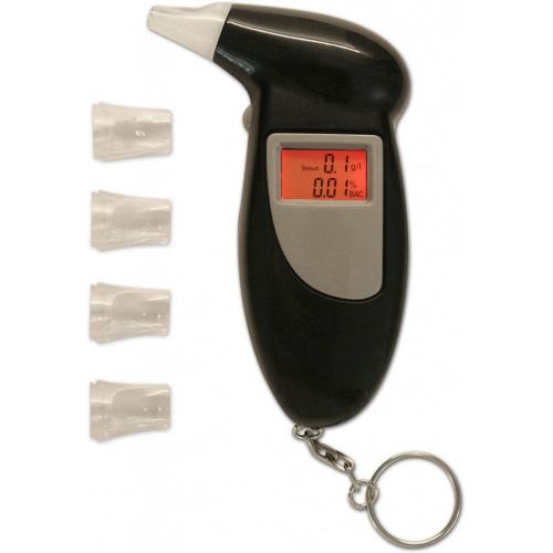 Professional Breathalyzer Keychain by Emerywood: Alcohol Tester Red Backlit Breath Analyzer Portable High-Precision Breathalyzer with LCD Display and Replacement Mouthpieces