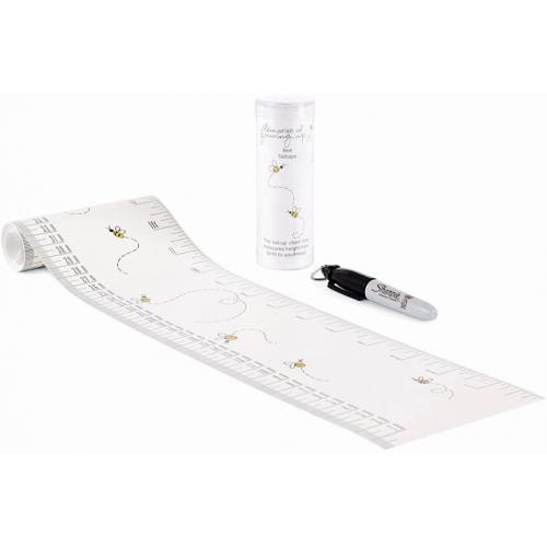 TALLTAPE - Portable, Roll-up Height Chart Plus 1 Sharpie Marker Pen to Measure Children from Birth, Choice of 10 Designs, a Memento for Life (Talltape, Bee)