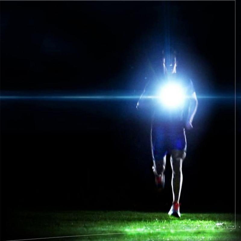 VSSPEED Outdoor LED Chest Light Night Running Warning Safety Lights With Removable Fixing Band USB Charge For Camping Hiking Running Walking