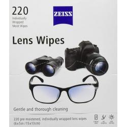 Zeiss Lens Wipes, White, 220 Count