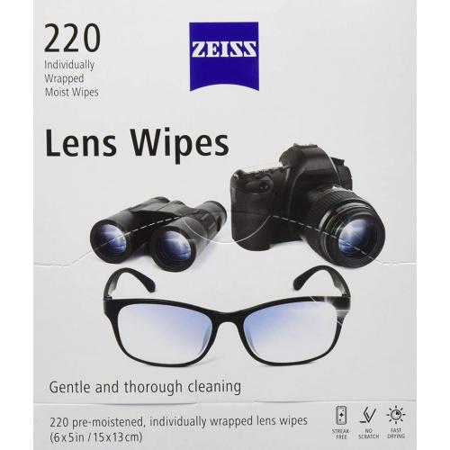 Zeiss Lens Wipes, White, 220 Count