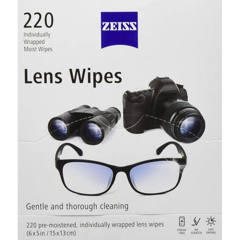 Zeiss Lens Wipes, White, 220 Count