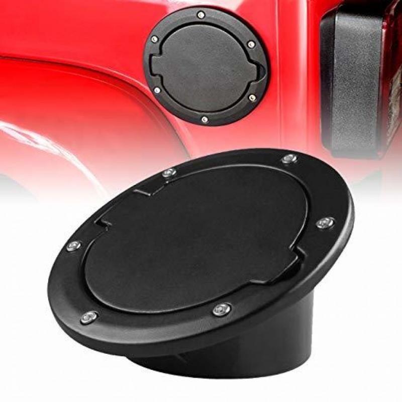 Icars Black Powder Coated Steel Gas Fuel Tank Gas Cap Cover