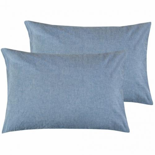 Delanna Two Standard Pillowcases 20 X 30, Blue Flannel