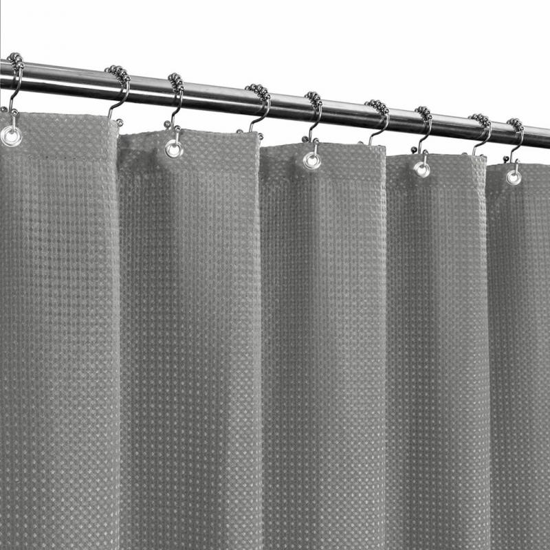 Barossa Waffle Weave Fabric Shower Curtain