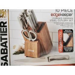 Sabatier 10 Piece Edgekeeper Cutlery Set and Block