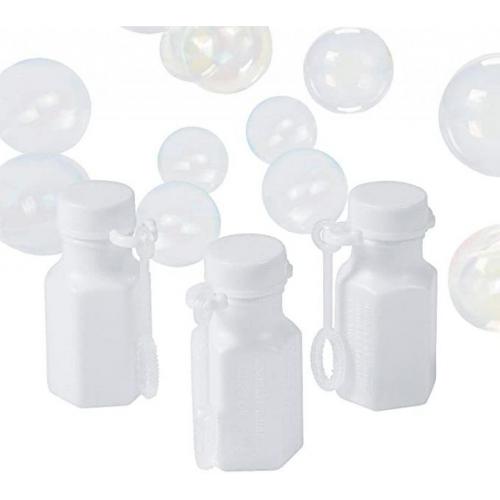 White Hexagon Bubble Bottles 48 pieces