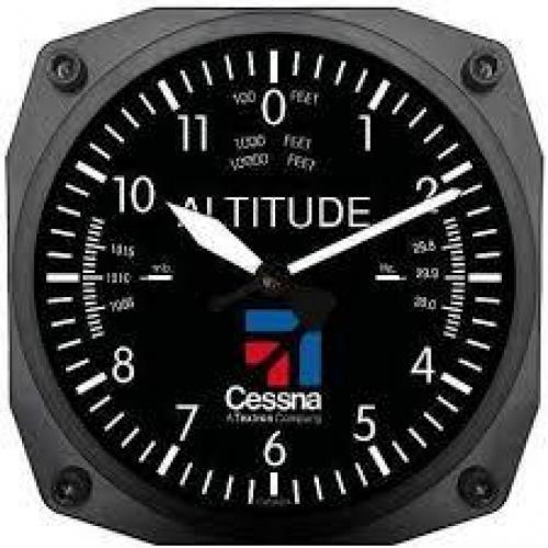 Trintec Cessna Altimeter Clock 6.5 Square with Logo