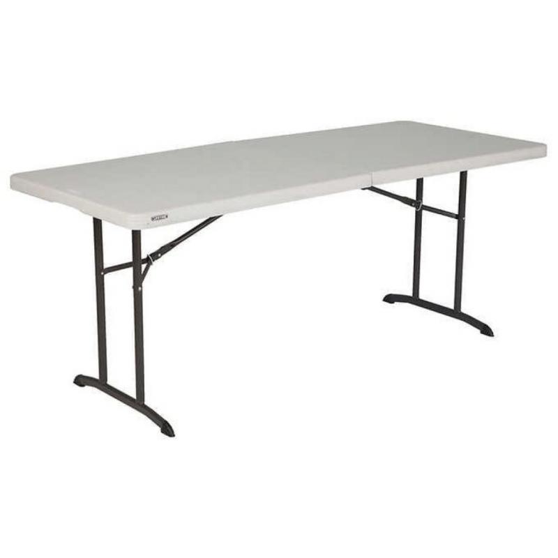 Lifetime Folding Utility Table, 4 Feet, White