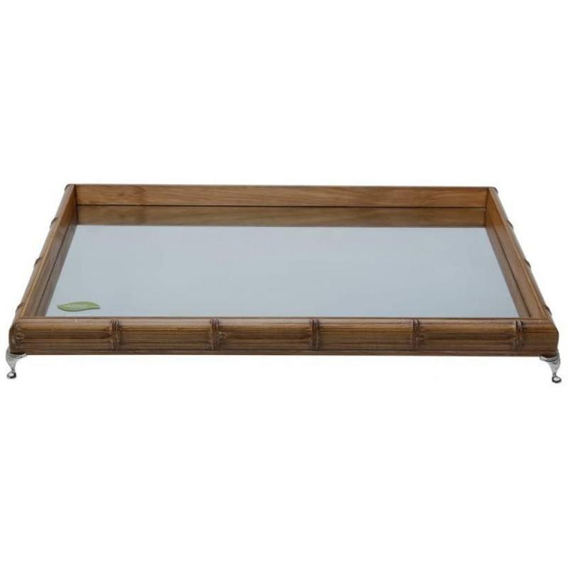 Wood Art Silver Nickel Plated Profile Tray