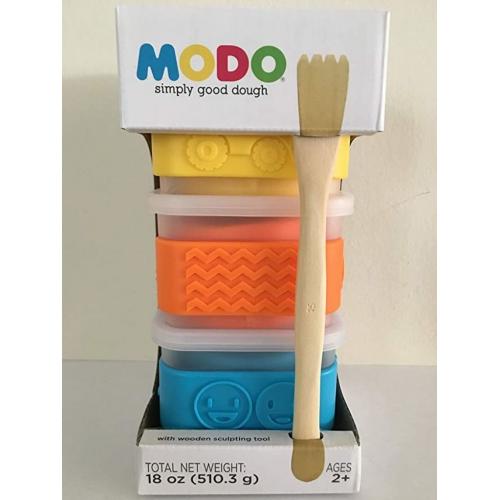 Simply Good Dough Yellow Orange Blue, With Wooden Tool by Modo