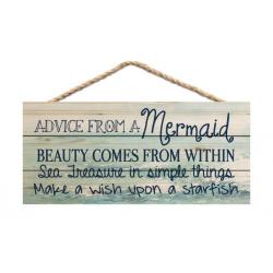 Advice From a Mermaid String Sign