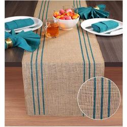 Rustic Farmhouse Stripe Burlap Jute Table Runners