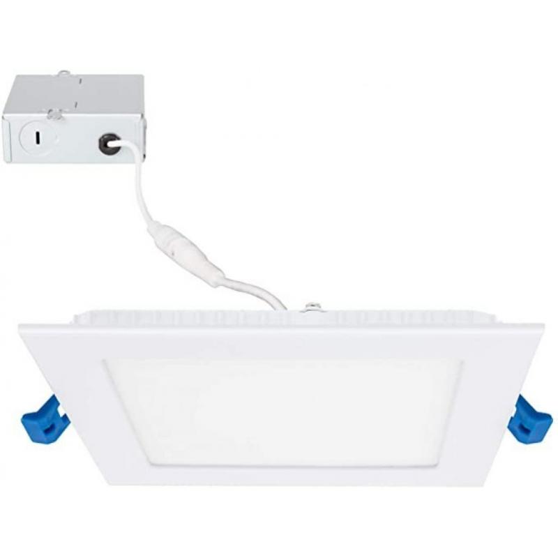 Maxxima 6 Inch Dimmable Slim Square Led Downlight 900 Lumens, Daylight 5000k