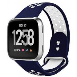 Caways for Fitbit Versa Bands, Replacement Accessory Breathable Sport Strap with Air Holes for Fitbit Versa Smart Watch