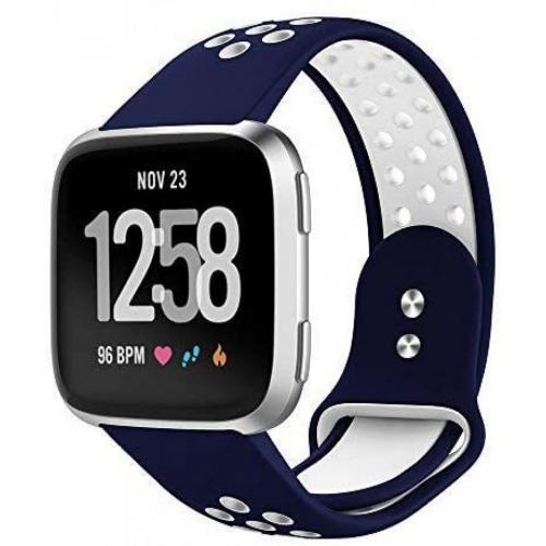 Caways for Fitbit Versa Bands, Replacement Accessory Breathable Sport Strap with Air Holes for Fitbit Versa Smart Watch
