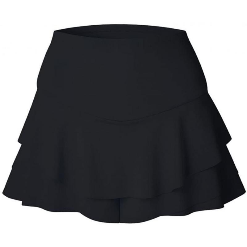 Centralsky - Mini Skirt With Shorts For Women, Medium, Black