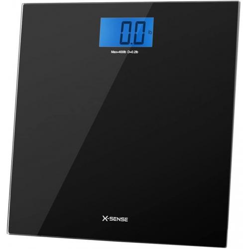 Bathroom Scale, X-Sense Digital Body Weight Scale With Step-On Technology and Extra Large Precision Display, Ws-3d, Black
